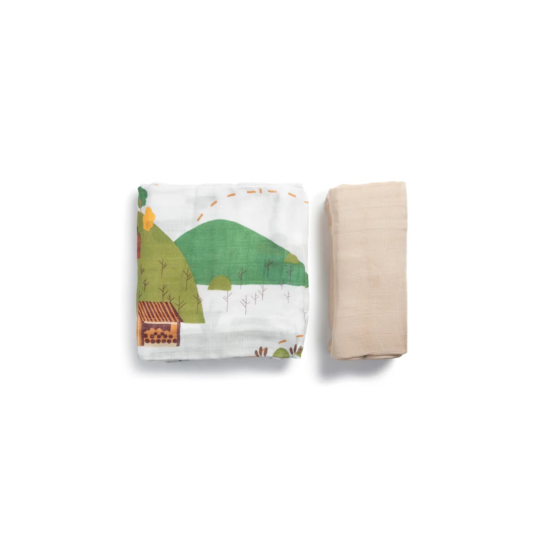 Little Rei Bamboo Swaddle 2pc (120x120cm)